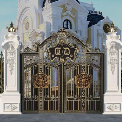 Cổng nhôm đúc phù điêu Buckingham với logo theo yêu cầu